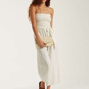 Billabong Forward Feelings Jumpsuit in White size XS - NWT